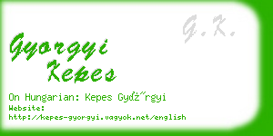 gyorgyi kepes business card